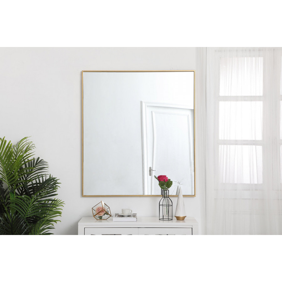 Elegant Wall Mirror - Brass, L 40" (MR43640BR)