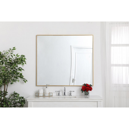 Elegant Wall Mirror - Brass, L 40" (MR43640BR)