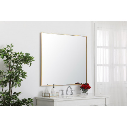 Elegant Wall Mirror - Brass, L 40" (MR43640BR)