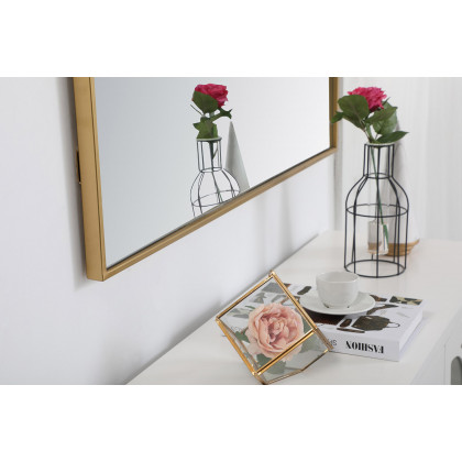 Elegant Wall Mirror - Brass, L 40" (MR43640BR)