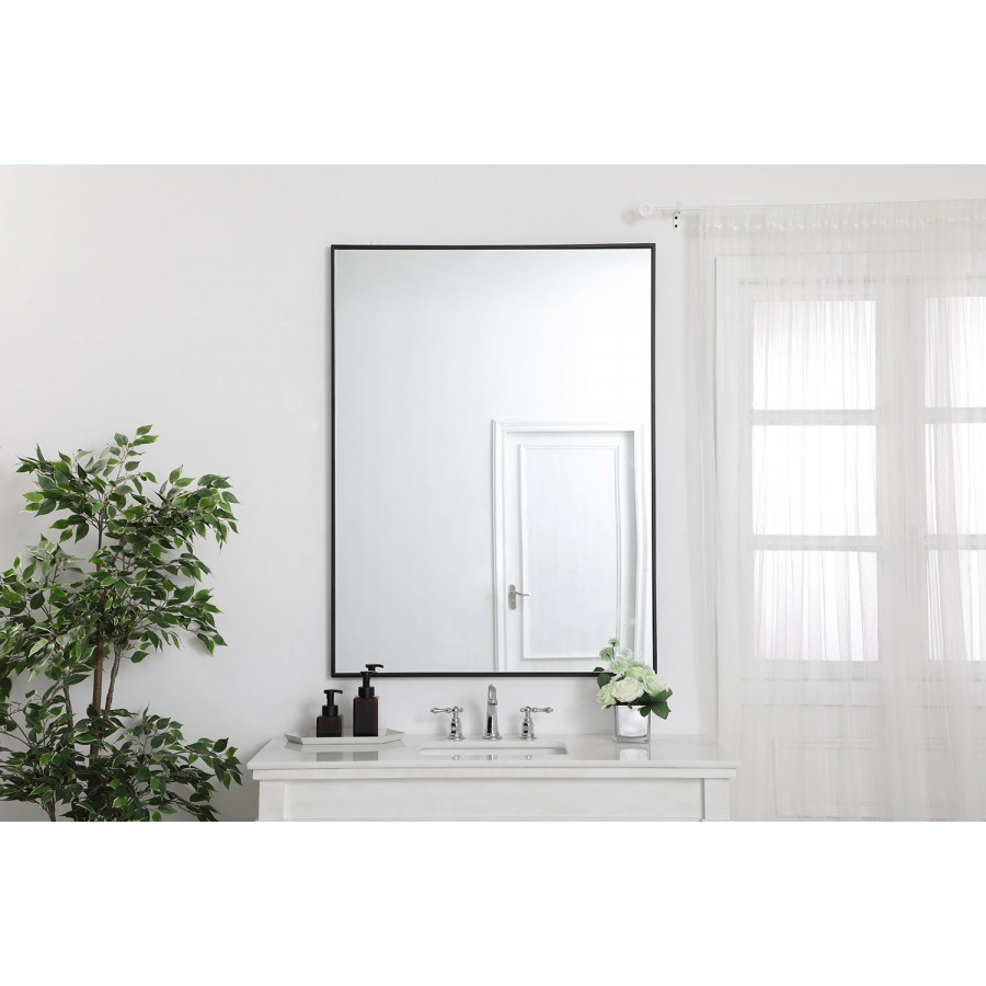 Elegant Wall Mirror - Black, L 48" (MR43648BK)