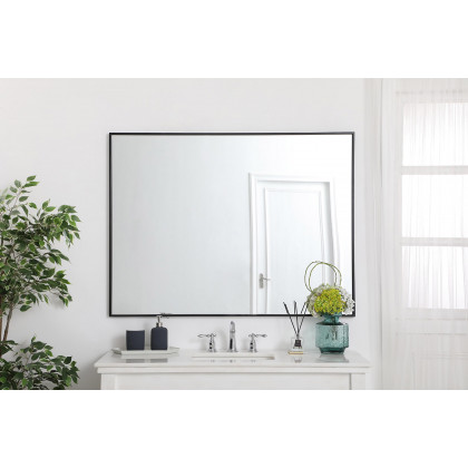 Elegant Wall Mirror - Black, L 48" (MR43648BK)
