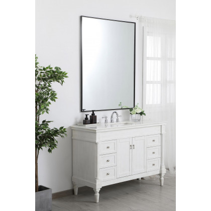 Elegant Wall Mirror - Black, L 48" (MR43648BK)