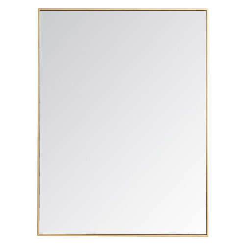 Elegant Wall Mirror - Brass, L 48" (MR43648BR)