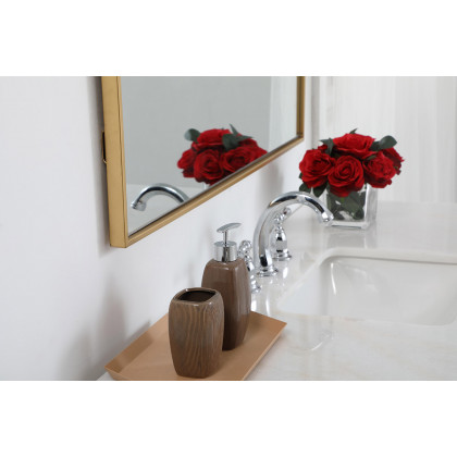 Elegant Wall Mirror - Brass, L 48" (MR43648BR)