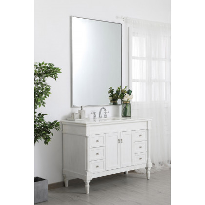 Elegant Wall Mirror - Silver, L 48" (MR43648S)