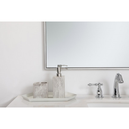 Elegant Wall Mirror - Silver, L 48" (MR43648S)