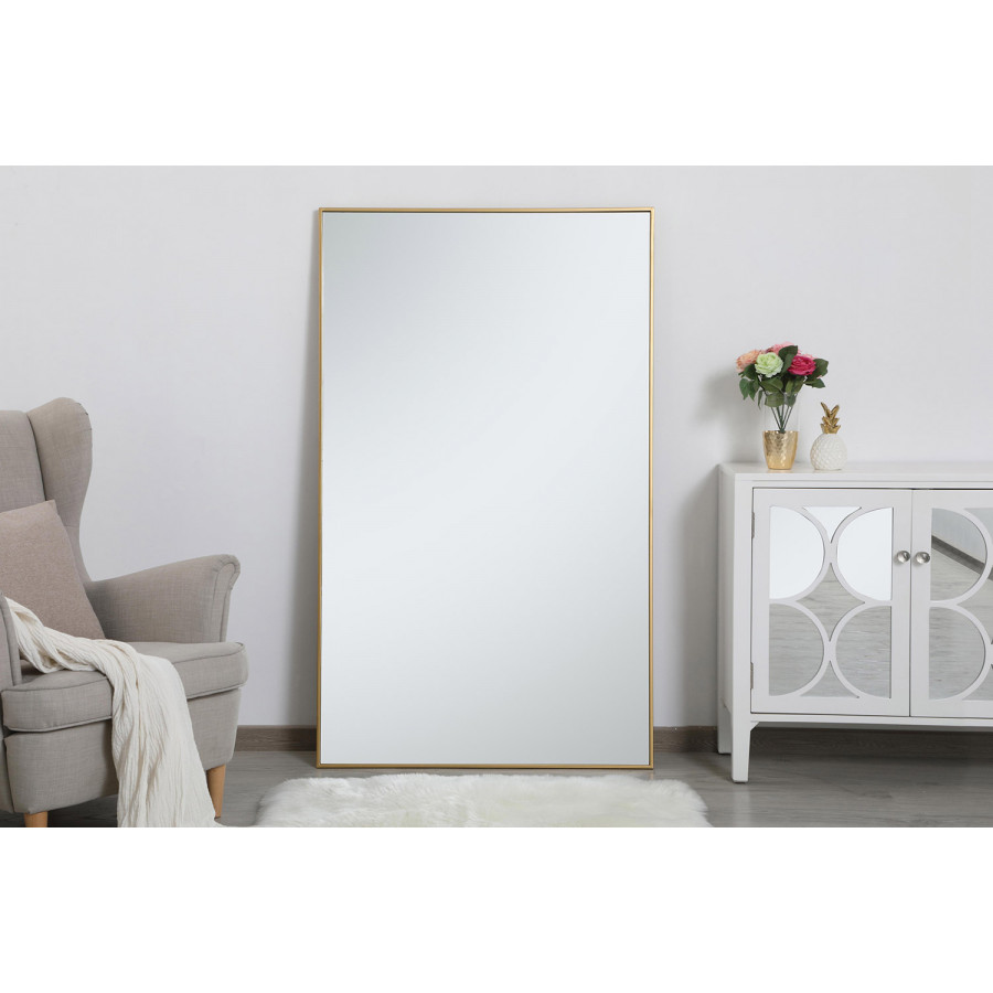 Elegant Wall Mirror - Brass, L 60" (MR43660BR)