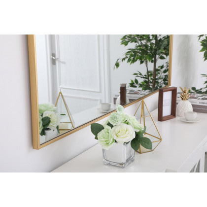 Elegant Wall Mirror - Brass, L 60" (MR43660BR)