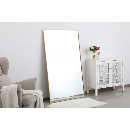 Elegant Wall Mirror - Brass, L 60" (MR43660BR)