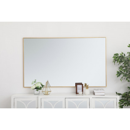 Elegant Wall Mirror - Brass, L 60" (MR43660BR)