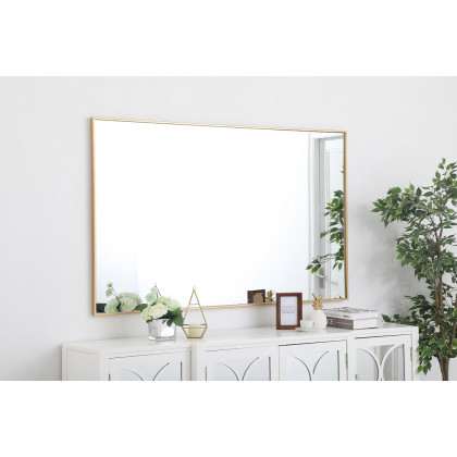 Elegant Wall Mirror - Brass, L 60" (MR43660BR)