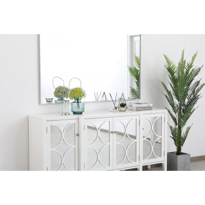 Elegant Wall Mirror - Silver, L 60" (MR43660S)
