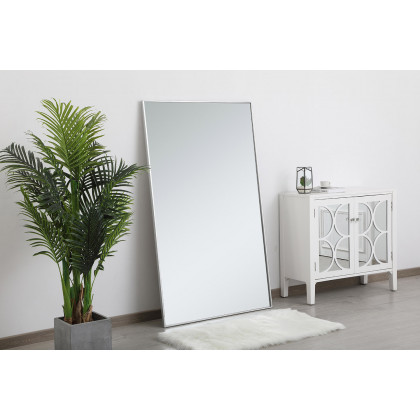 Elegant Wall Mirror - Silver, L 60" (MR43660S)