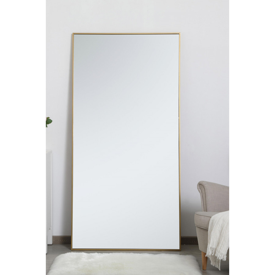 Elegant Wall Mirror - Brass, L 72" (MR43672BR)