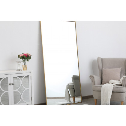 Elegant Wall Mirror - Brass, L 72" (MR43672BR)