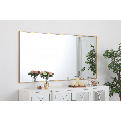Elegant Wall Mirror - Brass, L 72" (MR43672BR)