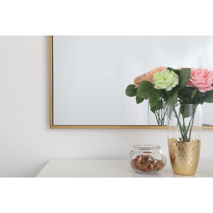 Elegant Wall Mirror - Brass, L 72" (MR43672BR)