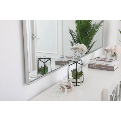 Elegant Wall Mirror - Silver, L 72" (MR43672S)