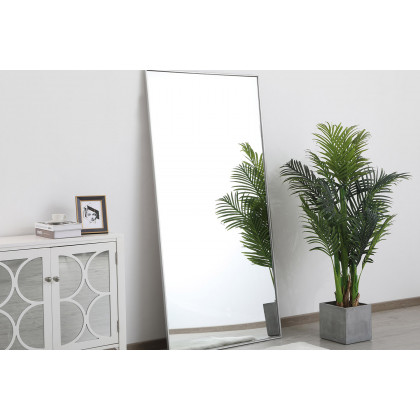 Elegant Wall Mirror - Silver, L 72" (MR43672S)