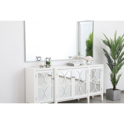 Elegant Wall Mirror - Silver, L 72" (MR43672S)
