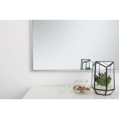 Elegant Wall Mirror - Silver, L 72" (MR43672S)