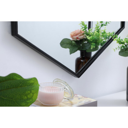 Elegant Wall Mirror - Black, L 24" (MR4424BK)