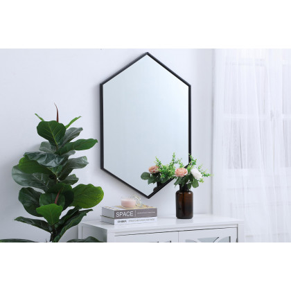 Elegant Wall Mirror - Black, L 24" (MR4424BK)