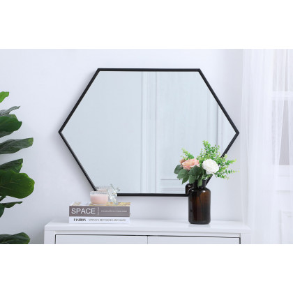 Elegant Wall Mirror - Black, L 24" (MR4424BK)