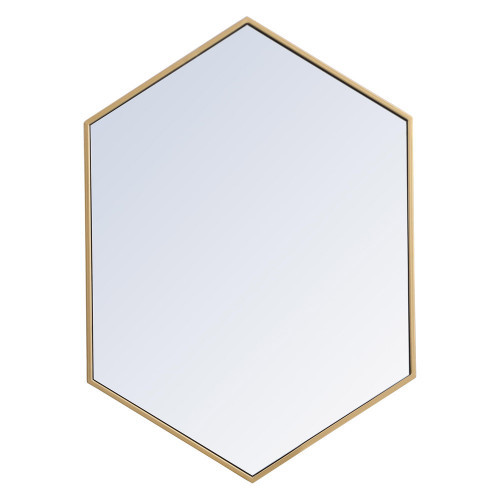 Elegant Wall Mirror - Brass, L 24" (MR4424BR)