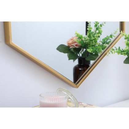 Elegant Wall Mirror - Brass, L 24" (MR4424BR)
