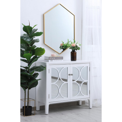 Elegant Wall Mirror - Brass, L 24" (MR4424BR)