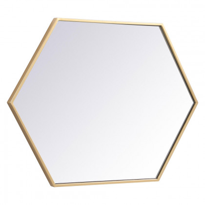 Elegant Wall Mirror - Brass, L 24" (MR4424BR)