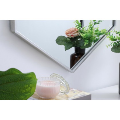 Elegant Wall Mirror - Silver, L 24" (MR4424S)