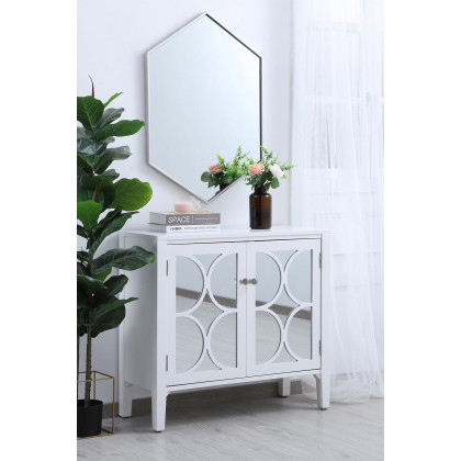 Elegant Wall Mirror - Silver, L 24" (MR4424S)