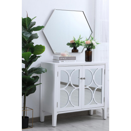 Elegant Wall Mirror - Silver, L 24" (MR4424S)
