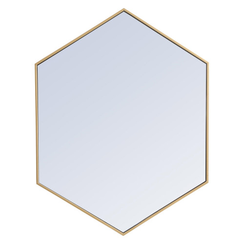 Elegant Wall Mirror - Brass, L 30" (MR4430BR)