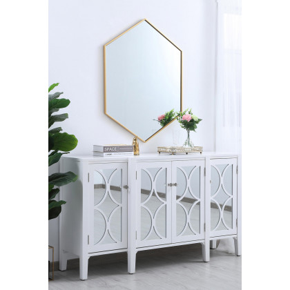Elegant Wall Mirror - Brass, L 30" (MR4430BR)