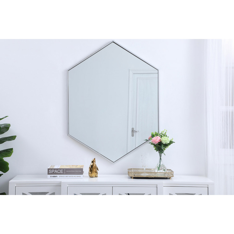 Elegant Wall Mirror - Silver, L 30" (MR4430S)