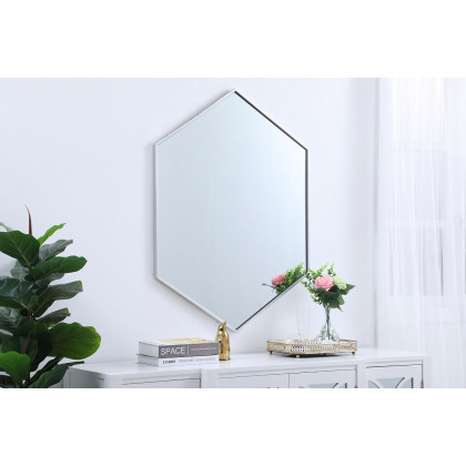 Elegant Wall Mirror - Silver, L 30" (MR4430S)
