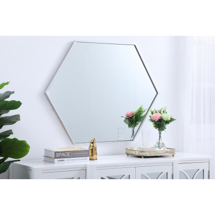 Elegant Wall Mirror - Silver, L 30" (MR4430S)