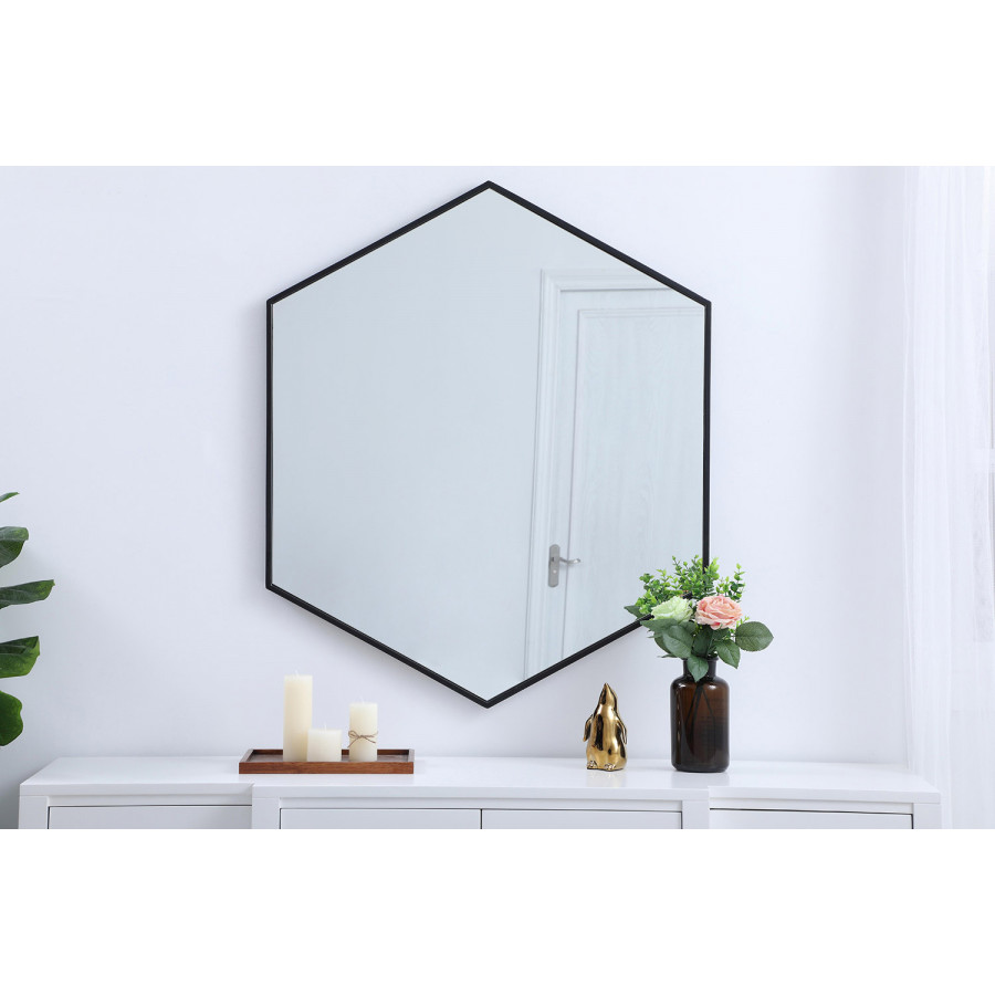 Elegant Wall Mirror - Black, L 38" (MR4538BK)