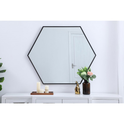 Elegant Wall Mirror - Black, L 38" (MR4538BK)