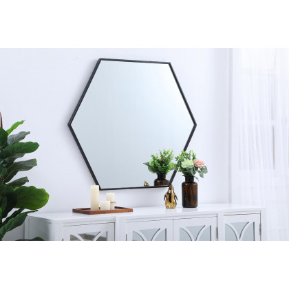 Elegant Wall Mirror - Black, L 38" (MR4538BK)