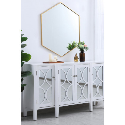 Elegant Wall Mirror - Brass, L 38" (MR4538BR)