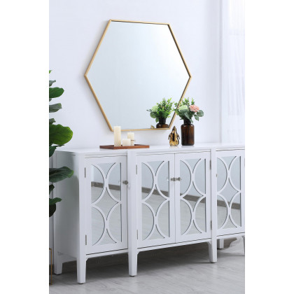 Elegant Wall Mirror - Brass, L 38" (MR4538BR)