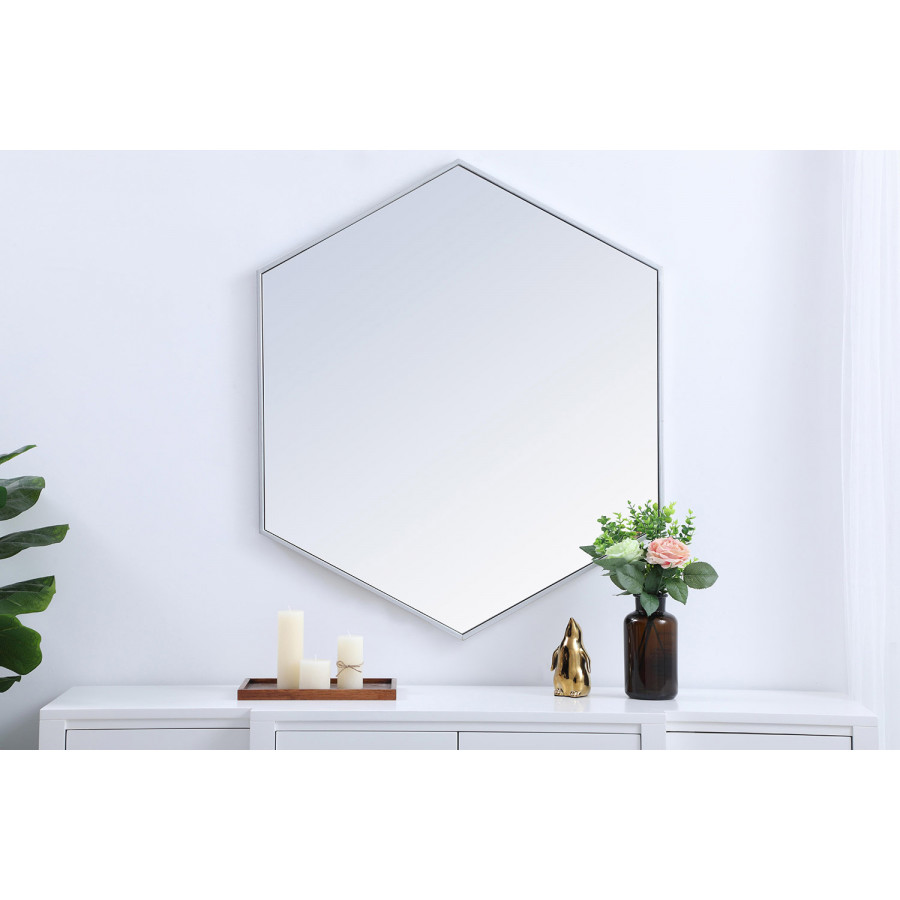 Elegant Wall Mirror - Silver, L 38" (MR4538S)