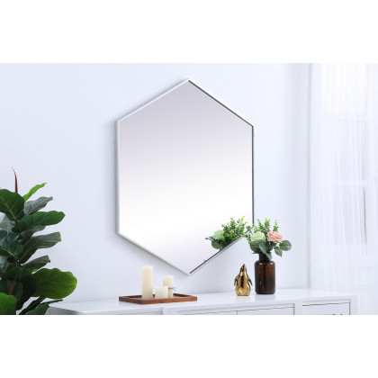 Elegant Wall Mirror - Silver, L 38" (MR4538S)