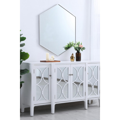 Elegant Wall Mirror - Silver, L 38" (MR4538S)