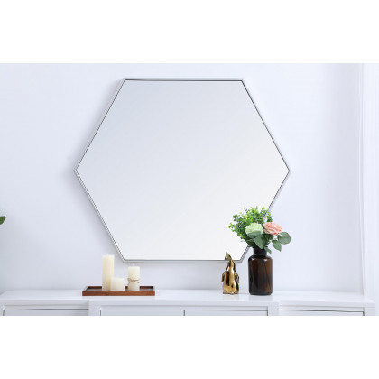 Elegant Wall Mirror - Silver, L 38" (MR4538S)